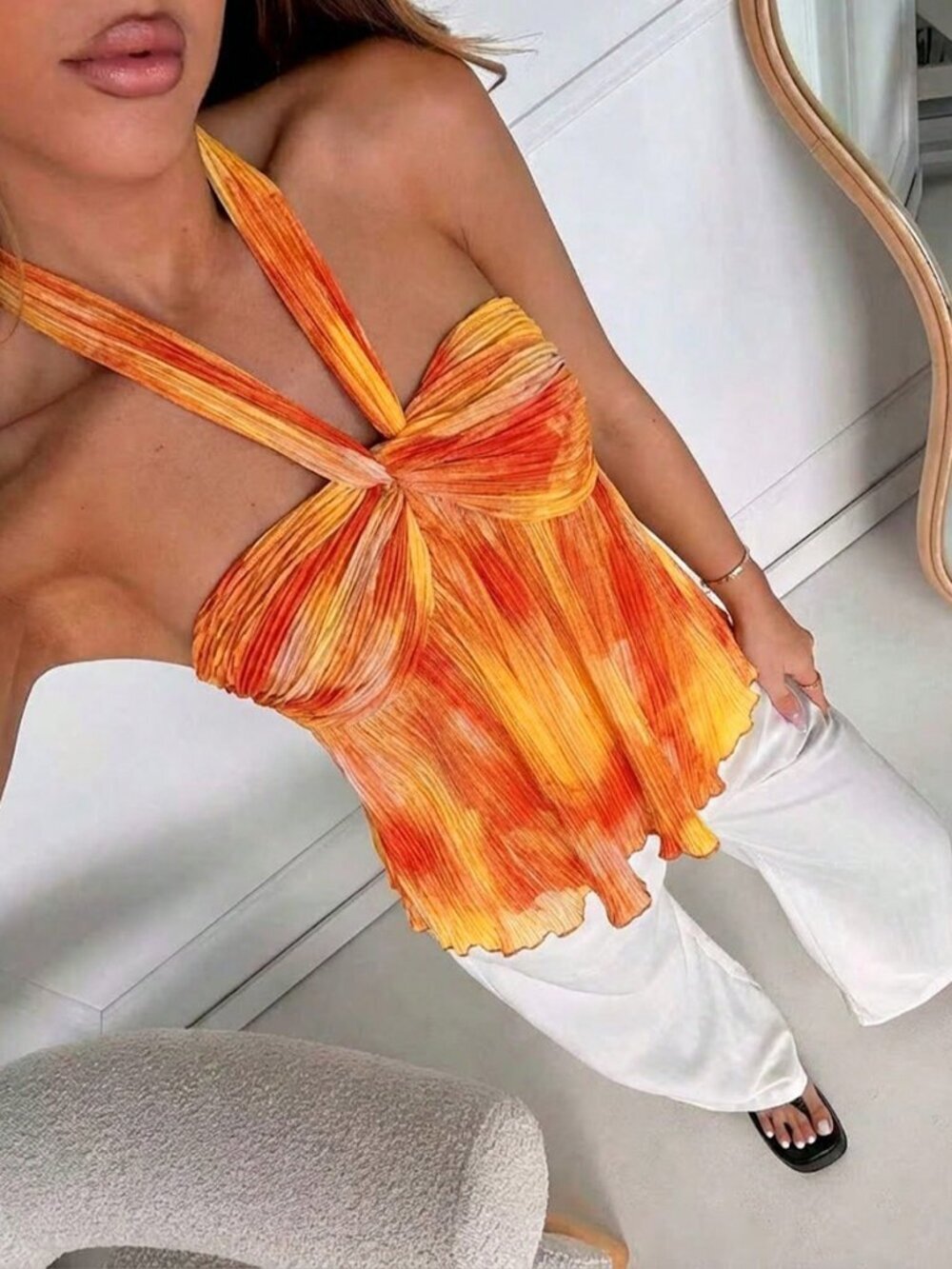 Multicolor Party Women's Y2k Vacation Tie-Dye Camisole top